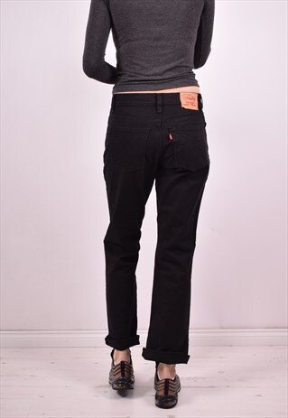 LEVI'S 550 WOMENS VINTAGE JEANS W30 L30 BLACK 90'S