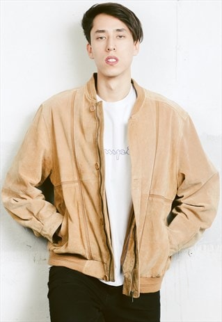 VINTAGE 90S SUEDE BOMBER JACKET