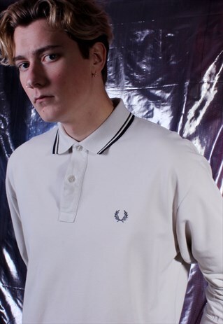 VINTAGE FRED PERRY CREAM POLO SHIRT