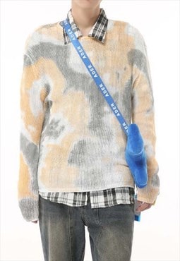 Men's tie-dye bottoming sweater A VOL.1