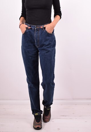 LEE WOMENS VINTAGE JEANS W30 L32 BLUE 90'S