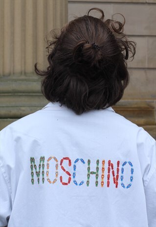 VINTAGE 90S MOSCHINO SHORT SLEEVE FESTIVAL SHIRT