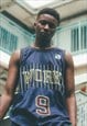 NAVY TEAM WORK EMBROIDERED BASKETBALL JERSEY VEST NBA