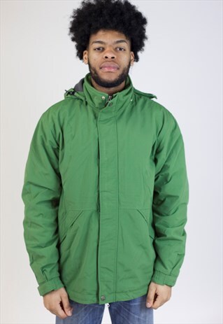 VINTAGE 90S GREEN PADDED CANVAS JACKET