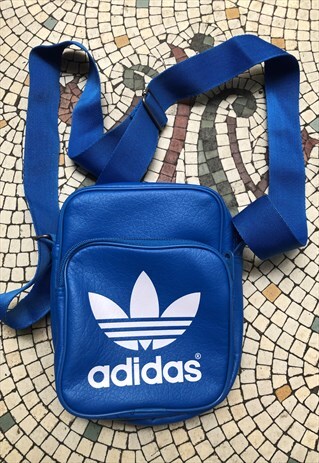 blue adidas man bag