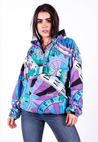 VINTAGE PATTERNED 1/4 ZIP JACKET AWJ201