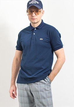 Lacoste vintage polo shirt in navy blue short sleeve L