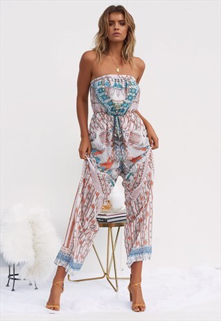 MULTI-COLOURED PRINT JUMPSUIT