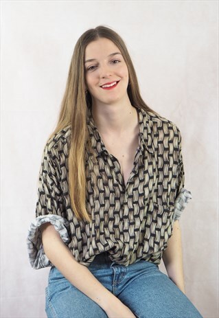 VINTAGE BAMBOO PRINT SHIRT