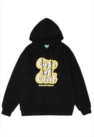 KALODIS GIFT OF GOD PRINT LOOSE HOODIE