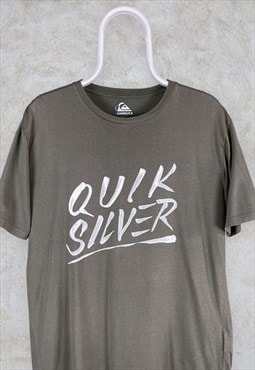 Green Quiksilver T Shirt Mens Large