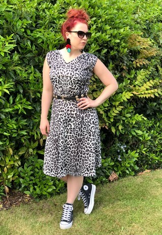 GRAPHIC LEOPARD- SILKY SUNDRESS