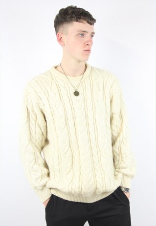 VINTAGE ARAN WOOL JUMPER