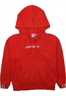 Vintage 90's Adidas Hoodie Spellout Pullover Red XSmall