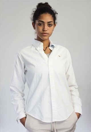 VINTAGE POLO RALPH LAUREN LOGO SHIRT 90S M 8.7