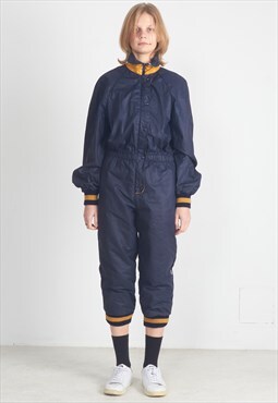Vintage Blue COLMAR Capri Coverall All in One Tracksuit
