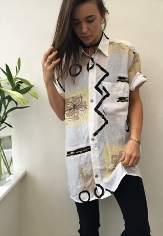 CRAZY PATTERN OVERSIZED RETRO VINTAGE UNISEX FESTIVAL SHIRT