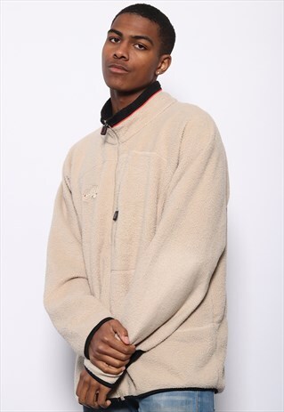 VINTAGE FILA FULL ZIP FLEECE BEIGE