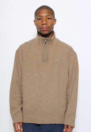 VINTAGE LACOSTE WOOL 1/4 ZIP SWEATSHIRT