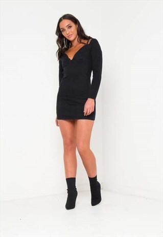 ALBANY DENIM BRALET DETAIL DRESS