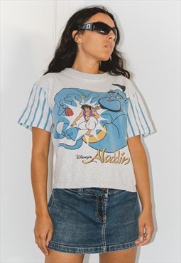 Vintage 90s 1992 rare Aladdin Disney Printed Cartoon Tshirt