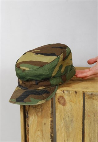 VINTAGE 90S ARMY CAMO CAP HAT