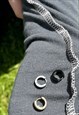 BLACK ROUND EDGE POLISHED STEEL HOOP EARRING