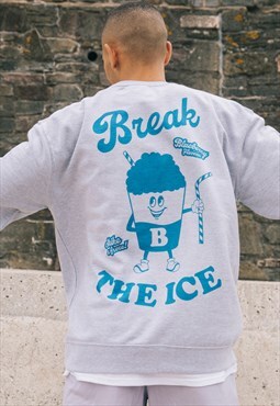 Break The Ice Men's Sweatshirt with Slush Ice Drink Graphic