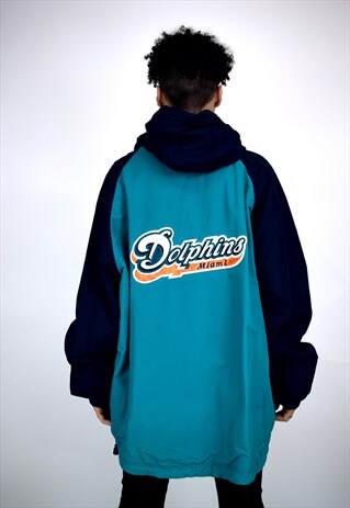VINTAGE 90'S REVERSIBLE REEBOK NFL MIAMI DOLPHINS COAT