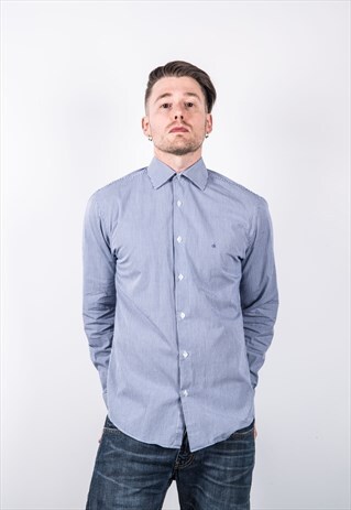 CALVIN KLEIN VINTAGE 1990S BLUE CHECKED SHIRT