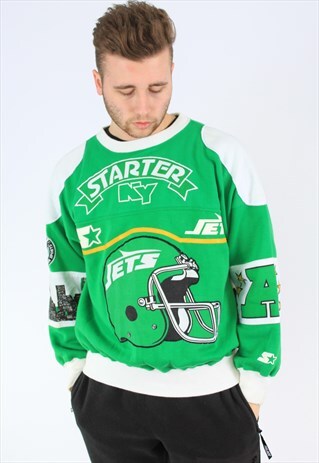 STARTER NY JETS VINTAGE SPORTS SWEATSHIRT