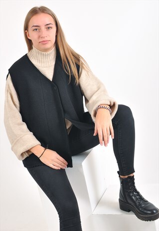 VINTAGE 80'S VEST IN BLACK