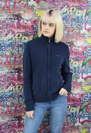 VINTAGE 90S TOMMY HILFIGER UNISEX OVERSIZED ZIP UP JUMPER