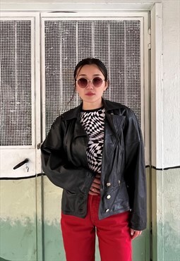 Vintage 90s Leather Jackets In Black