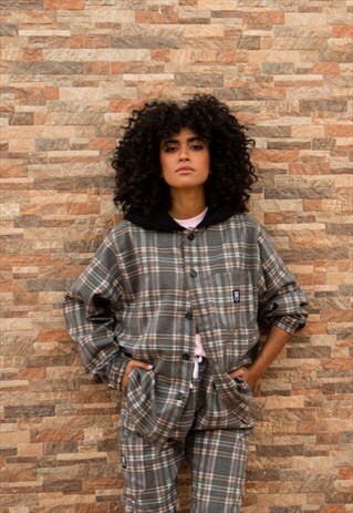 TARTAN HOSTAGE II HOODIE BUTTONS