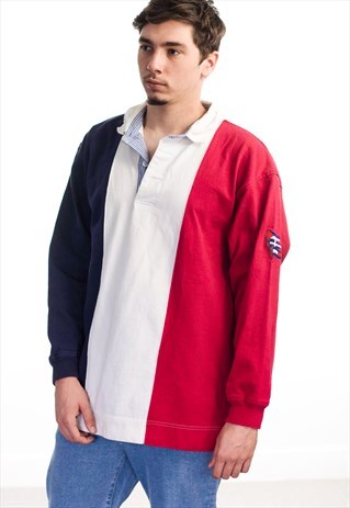 VINTAGE TOMMY HILFIGER LOGO SHIRT 90S L 20.3