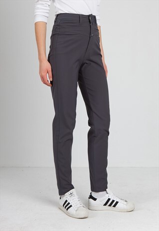 VINTAGE GREY CLOSED TROUSERS BOTTOMS