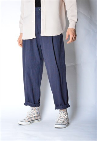 VINTAGE 80S NAVY BLUE PANTS