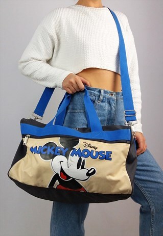 4YOU VINTAGE 90'S DISNEY MICKEY MOUSE CARTOON DUFFEL BAG