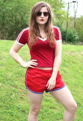 VINTAGE 80S SPRINTER SILKY GYM SHORTS - SIZE 8/10