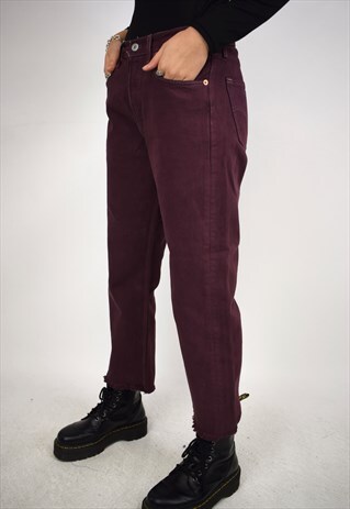 VINTAGE 90S MAROON 501 JEANS