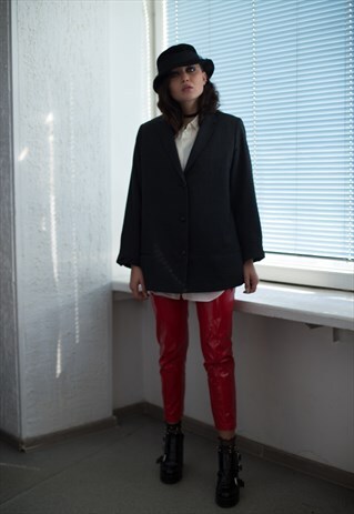 VINTAGE 70'S GREY HALLOWEEN BLAZER