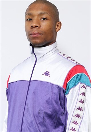VINTAGE KAPPA TAPE LOGO TRACK TOP JACKET