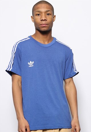 VINTAGE ADIDAS LOGO T-SHIRT BLUE