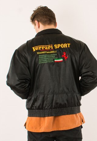VINTAGE 80S FERRARI MAGNETI MARELLI SOUVENIR JACKET LARGE