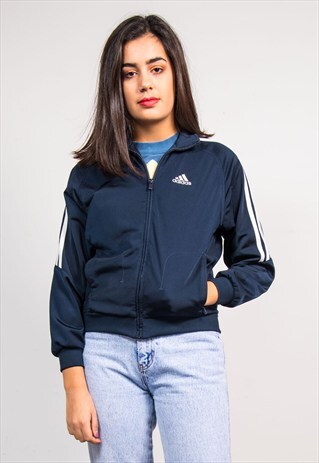 90'S VINTAGE NAVY ADIDAS TRACKSUIT JACKET