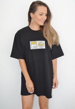 90S FILA BLACK VINTAGE T-SHIRT