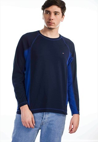 VINTAGE TOMMY HILFIGER LOGO LONG SLEEVE T-SHIRT 90S M 9