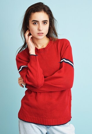 90'S RETRO CALVIN KLEIN KNITTED OVERSIZED DADS JUMPER TOP