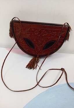 00's Vintage Owl Shoulder Bag Dark Brown 